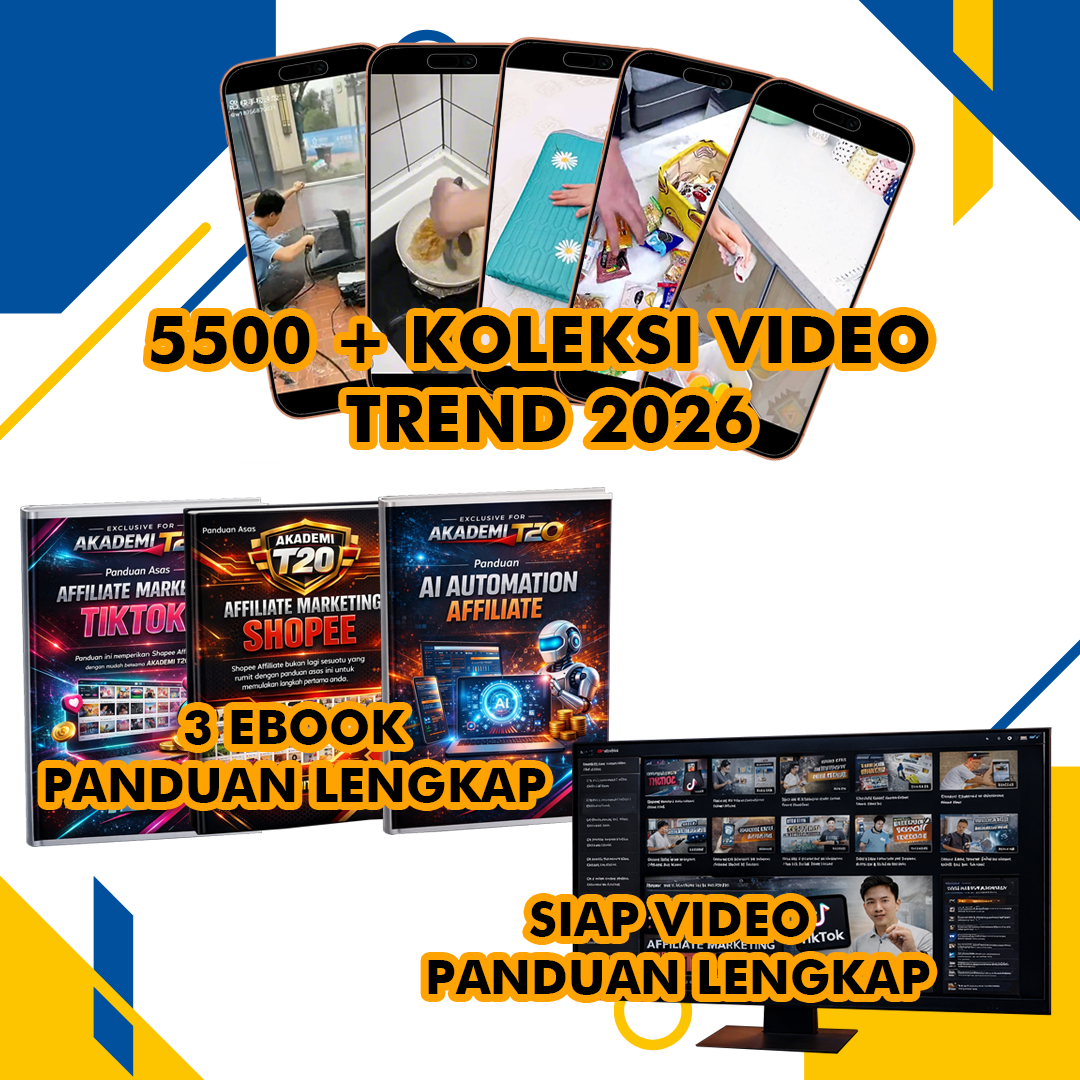 5500 Video Affiliate + 3 eBook Panduan Lengkap + Video Panduan Lengkap